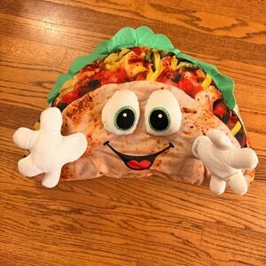 Rare GOFFA Stuff Plush TACO Nacho BURRITO 3D Hug HANDS 22" NWT